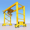 container port terminal super large crane rail transport machine 3d model