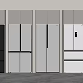 Modern Refrigerators With Multiple Door Styles And Silver Black Metallic Finishes
