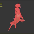 Golden Statue Of Female Figure Riding Shark Decorative Art Piece