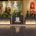 Outdoor Storefront Decorative Planters With Green Plants And KM FORMULA Logo Background Sale Posters