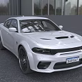 White Modern Sedan Car With Stylish Exterior And Black Wheels