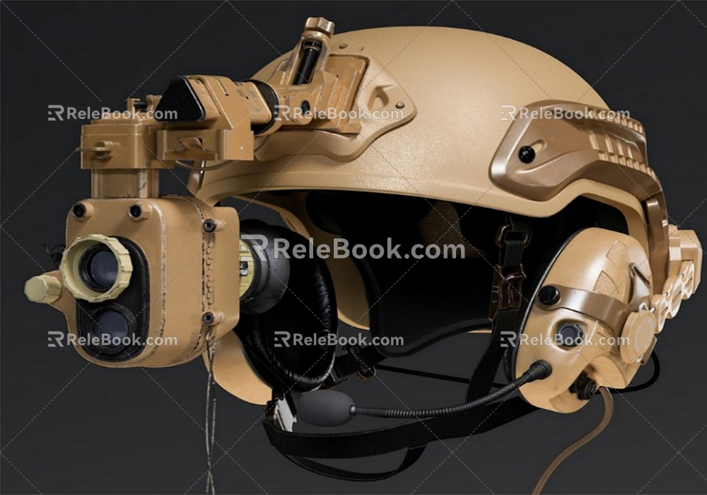 Modern Helmet Tactical Helmet with Night Vision Goggles 3d model