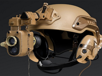 Modern Helmet Tactical Helmet with Night Vision Goggles 3d model