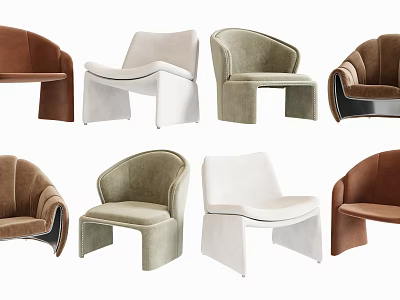 Modern Single Sofa Collection With Diverse Styles Multiple Colors And Sleek Designs 3d model