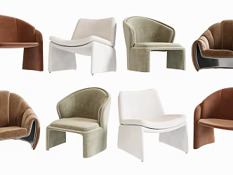Modern Single Sofa Living Room Sofa Casual Sofa Fabric Single Sofa 3d model