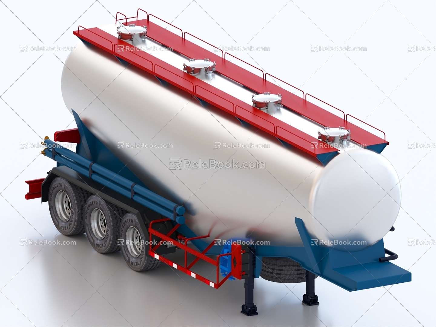 Cement tanker oil tanker 3d model