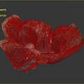 Detailed Terrain Model Featuring Canyon River Waterfall And Green Vegetation