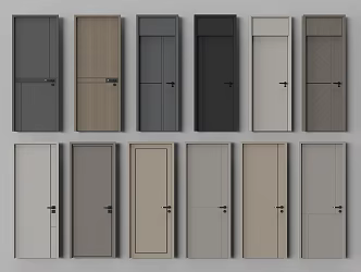Door guest room door single door wooden door 3d model