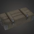 Handcrafted Wooden Storage Box With Stone Accents And Metal Hardware