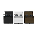 Modern Kitchen Appliances Black White Brown Integrated Cookers With Pots On Top