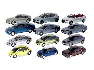Diverse Collection Of Colorful Model Cars With Various Styles And Designs 3d model