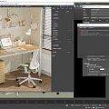 Cozy Home Office With Wooden Desk Computer Lamp Pegboard And Organized Storage