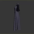 Elegant Women's Purple Sleeveless Long Dress Featuring Fitted Bodice And Flared Skirt Design