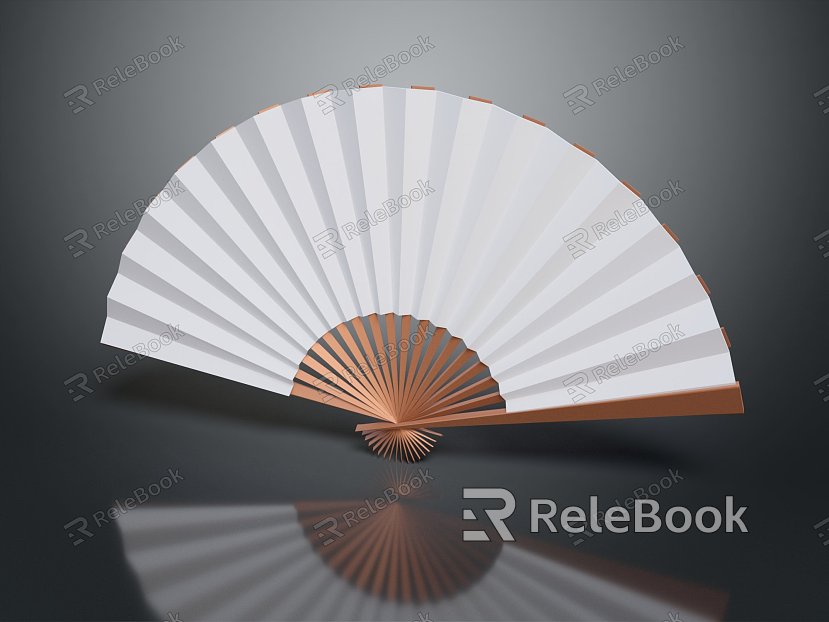 Modern Fan Paper Fan Folding Fan Chinese Fan model