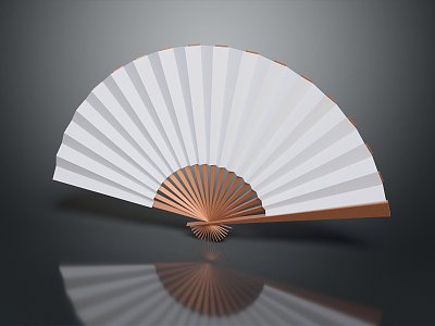 Modern Fan Paper Fan Folding Fan Chinese Fan model