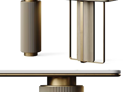 Modern Luxury Console Table Design With Metal Frame And Wooden Details 3d model