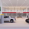 Play Brand Gas Station With Red Yellow Canopy Fuel Pumps And Convenience Store