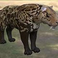 Realistic Prehistoric Reptile With Spotted Skin Sharp Teeth And Standing Posture In Natural Outdoor Environment