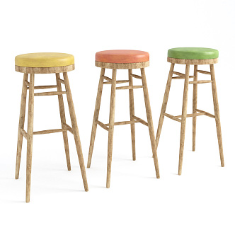 Modern Bar Stool Bar Chair 3d model