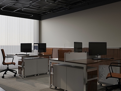 modern public office area office 3d model