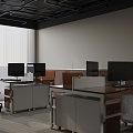 modern public office area office 3d model