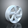 High Quality Car Tire Featuring White Alloy Wheel Rim And Stylish Spoke Design