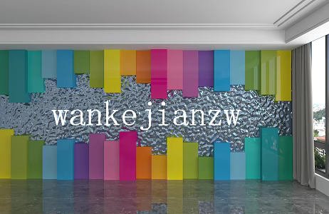 Modern background wall 3d model