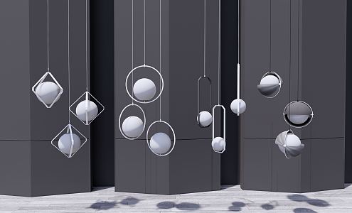 Modern chandelier 3d model