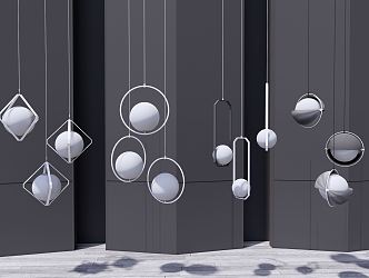 Modern chandelier 3d model