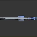 Mechanical Revolver With Blue Metallic Components Silver Barrel Red Wooden Grip And Gear Details