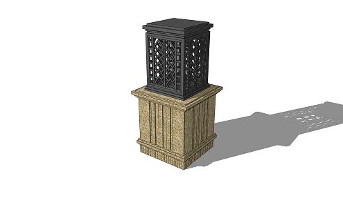 Modern lawn lamp landscape lamp low lamp lantern floor lamp garden lamp 3d model