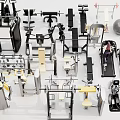 Comprehensive Fitness Equipment Collection With Treadmill Dumbbells Exercise Ball Weight Bench And Rowing Machine