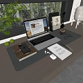 Laptop Mobile Phone Ornaments Combination Table Lamp 3d model
