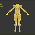 Futuristic Female Robotic Figure With Mechanical Armor And Red Accents