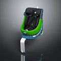Green And Black Public Chair With Safety Harness And Metal Frame