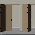 Modern Wooden Folding Doors Interior Design With Open Space And Stylish Panels