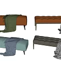 Light Luxury Bed End Stool Sofa Stool Seat Stool Shoe Changing Stool Combination 3d model