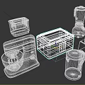 Modern Kitchen Household Appliances Collection Featuring Mixer Toaster Kettle Blender And Steamer