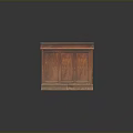 Antique Wooden Desk Featuring Classic Design With Drawers And Cabinet Doors