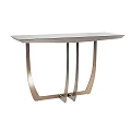Modern Console Table Design With Sleek Top And Curved Metal Support Frame 3d model