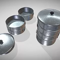 Durable Metal Storage Containers With Stackable Design And Secure Lids For Home