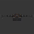 Detailed Mechanical Robot Character Featuring Large Eyes Outstretched Limbs Metal Gears And Chains