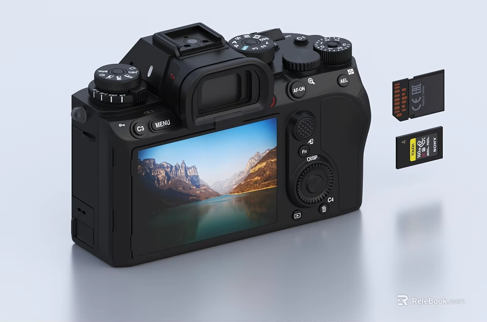 Professional Digital Camera With Landscape Display Screen And Memory Card For Photography Enthusiasts 3d model 