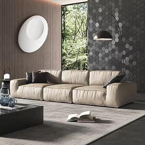 Modern Multiplayer Sofa Three-Seat Sofa Living Room Sofa 3d model