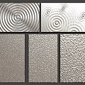 Modern Textured Metal Wall Decor With Circular Wave Patterns And Granular Surfaces 3d model
