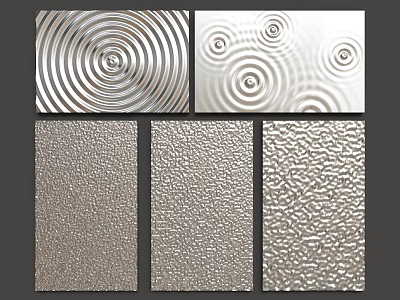 Water corrugated stainless steel finish metal stainless steel pendant corrugated metal plate water grain metal plate gradient metal plate color corrugated plate 3d model