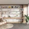 Bookshelf Minimalist Bookshelf Storage Rack 3d model