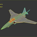 3D Rendered Silver Fighter Jet Model With Orange Cockpit On Dark Reflective Background