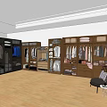 Spacious Walk in Closet with Wooden and Black Wardrobe Design Hanging Rods Drawers and Shelves