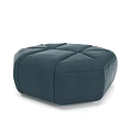 Dark Blue Octagonal Lazy Sofa With Soft Cushioned Stitched Design 3d model